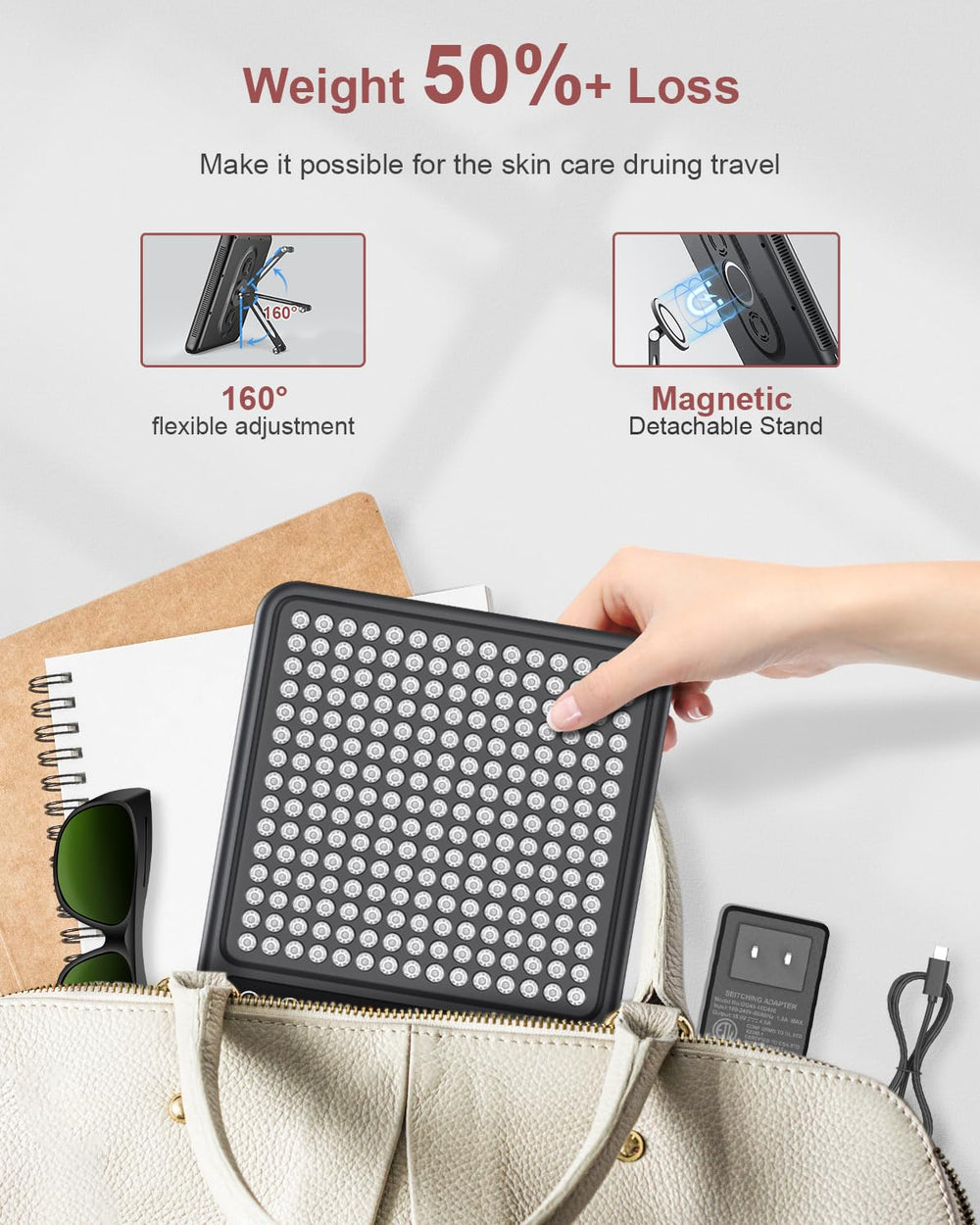 Astarexin red light panel used on the back for deeper warmth and comfort.