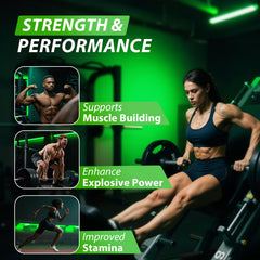 Asumtal Creatine Monohydrate Gummies shown during a workout for performance.