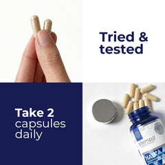 Usage scene showing capsule taken as part of routine.