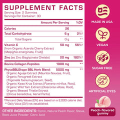 Close-up of Atherionyxora Booty Gummies highlighting chewy texture and peach flavor.