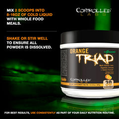 Athlete using Orange Triad Plus Greens during training session