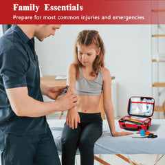 Atickyaid First Aid Kit portable storage fits a backpack or car.