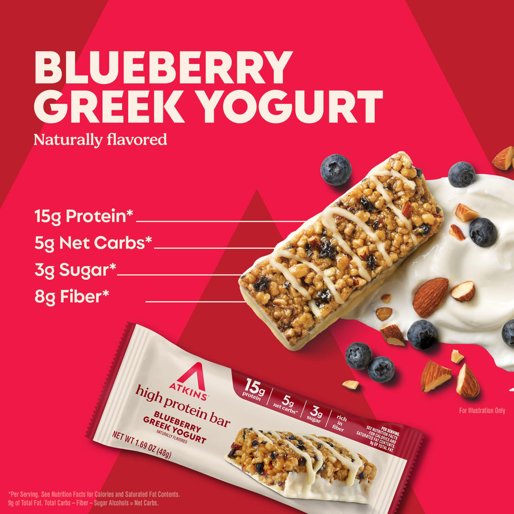 Nutrition panel showing 15g protein and 5g net carbs per bar