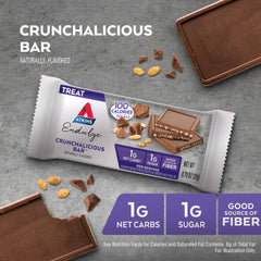 Atkins Endulge Crunchalicious bar crisp texture delivers a satisfying bite