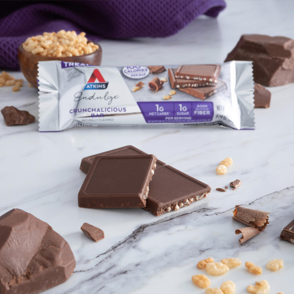 On-the-go Atkins Endulge Crunchalicious bar stays fresh