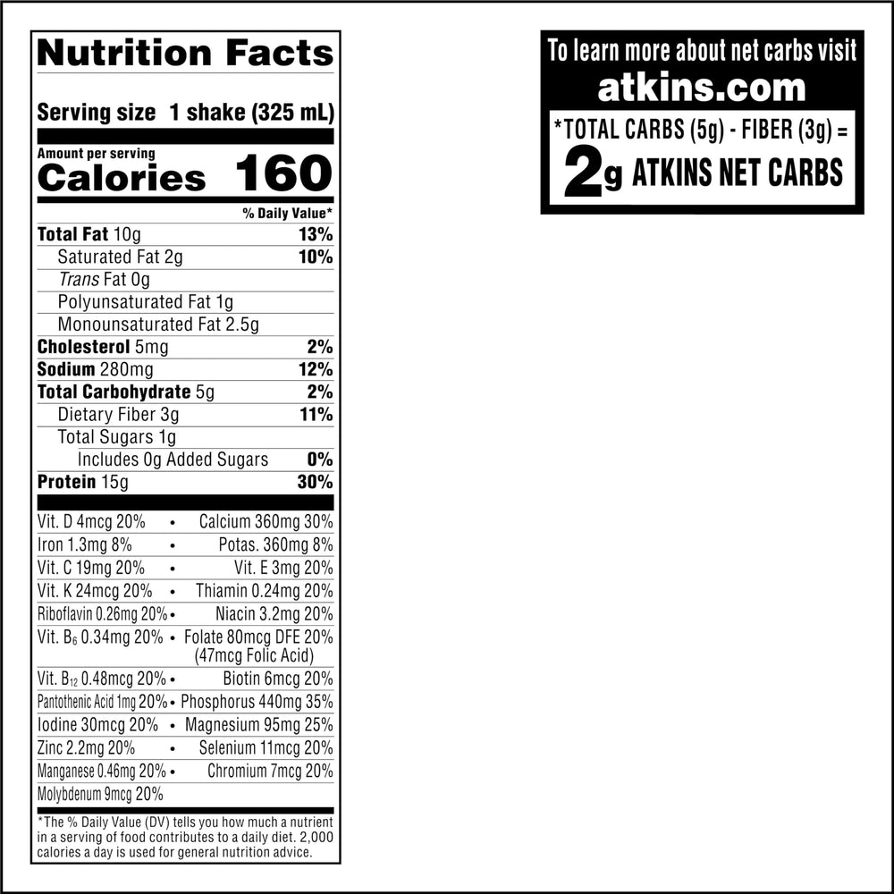 On-the-go Atkins shake packaging for busy days