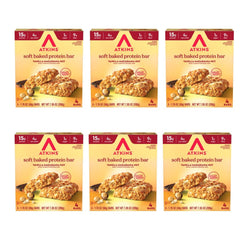 Atkins Soft Baked Vanilla Macadamia Nut bar pack for on-the-go energy and daily goals
