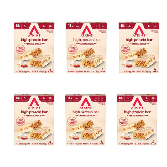Atkins strawberry shortcake bar packaging for on-the-go keto snacking