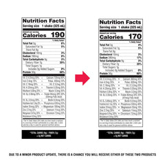 Atkins Strong milk chocolate label close-up highlighting nutrition information.
