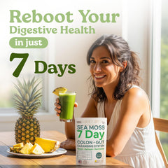 Atlantic Naturals Sea Moss 7-Colon Cleanse powder texture for mixing drinks