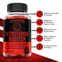 Atlantis Nutrition bottle on gym shelf highlighting enhanced stamina during workouts