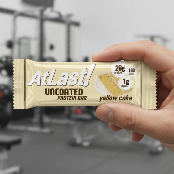 Serving suggestion with coffee or a quick snack break featuring the At Last! bar