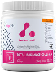 ATP LAB Total Radiance Collagen bottle with peach mango flavor for daily beauty support.