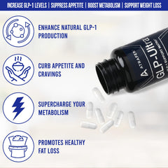 Atrafen GLP Ultra capsules on desk suggesting easy daily use for cravings control