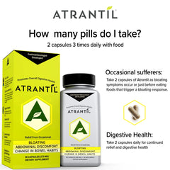 Atrantil digestive health scene suggesting relief from bloating and gas.