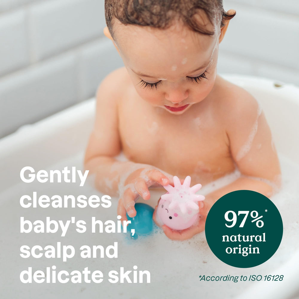 ATTITUDE Baby 2-in-1 apple fragrance brightens bath time for kids.