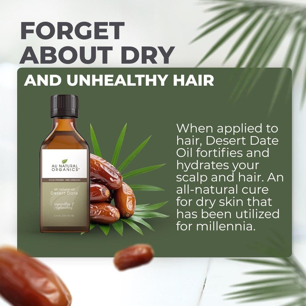 Au Natural Organics Desert Date Oil supports elasticity for firmer feel.
