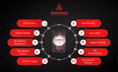 Audacious Nutrition Ketostart electrolyte blend label highlights balanced minerals.