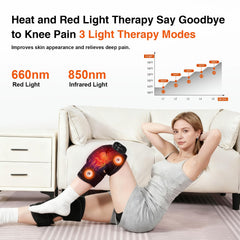 AUDODO cordless knee massager with battery pack for flexible, on-the-go use.