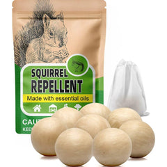 AUDQQM Squirrel Repellent 8-pack balls deter squirrels in outdoor spaces.