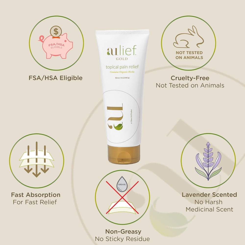 Aulief Gold 7oz tube packaging ready for home use