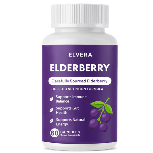 Aultink Elvera Elderberry Gut Support Complex bottle for daily immune support.