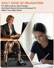 AUMNIE Hand Massager with 5 intensity levels for personalized comfort.