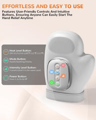 AUMNIE Hand Massager easy controls for quick relief.