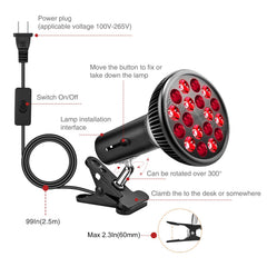 Aumtrly compact durable light therapy lamp on a shelf