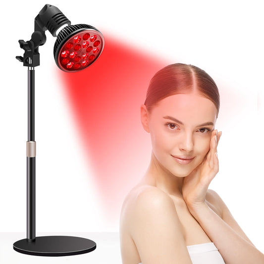 Aumtrly red light lamp base ensures stable tabletop setup for sessions.