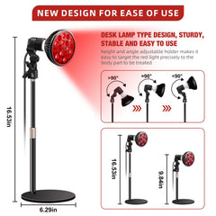 Aumtrly lamp on the floor supports leg fatigue relief sessions.