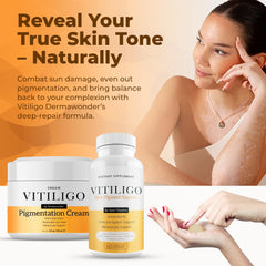 Aura Vitamins Dermawonder capsules bottle, convenient daily supplementation for balanced pigmentation support.