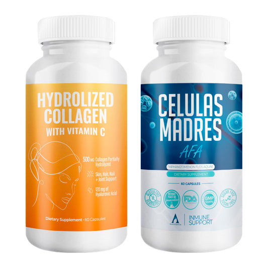 Aura Vitamins Mega Antioxidant Bundle packshot showing two bottles for daily vitality.