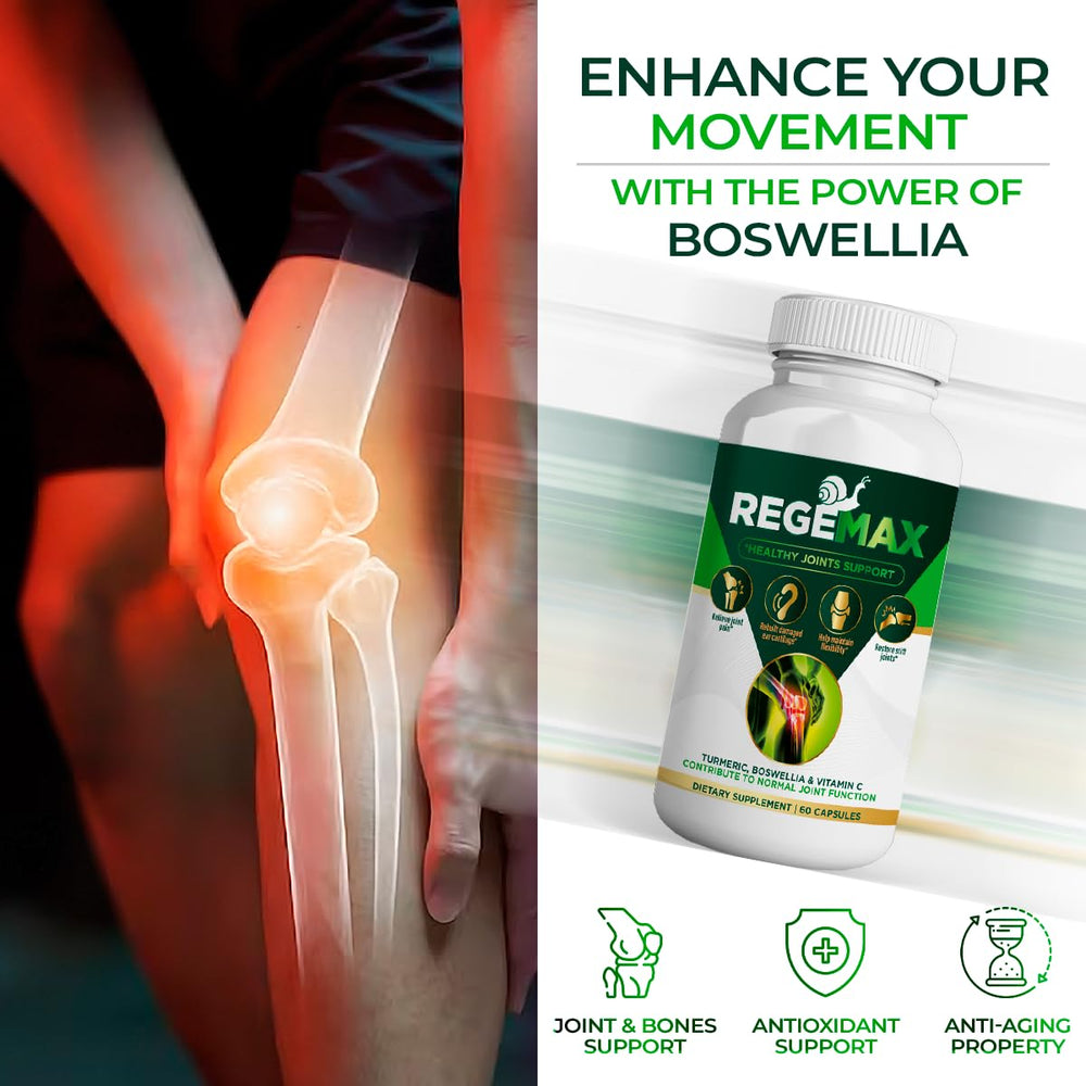 Aura Vitamins Regemax capsules on hand, easy daily use for mobility support.