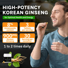 Auragin red ginseng tablets close-up for convenient daily supplementation