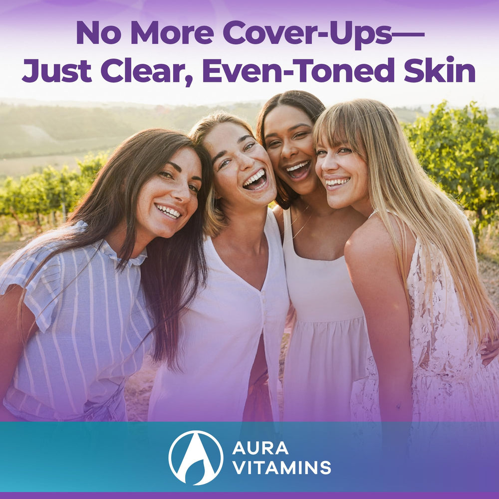 Aura Vitamins Vitiligo Capsules on shelf ready for daily pigment support