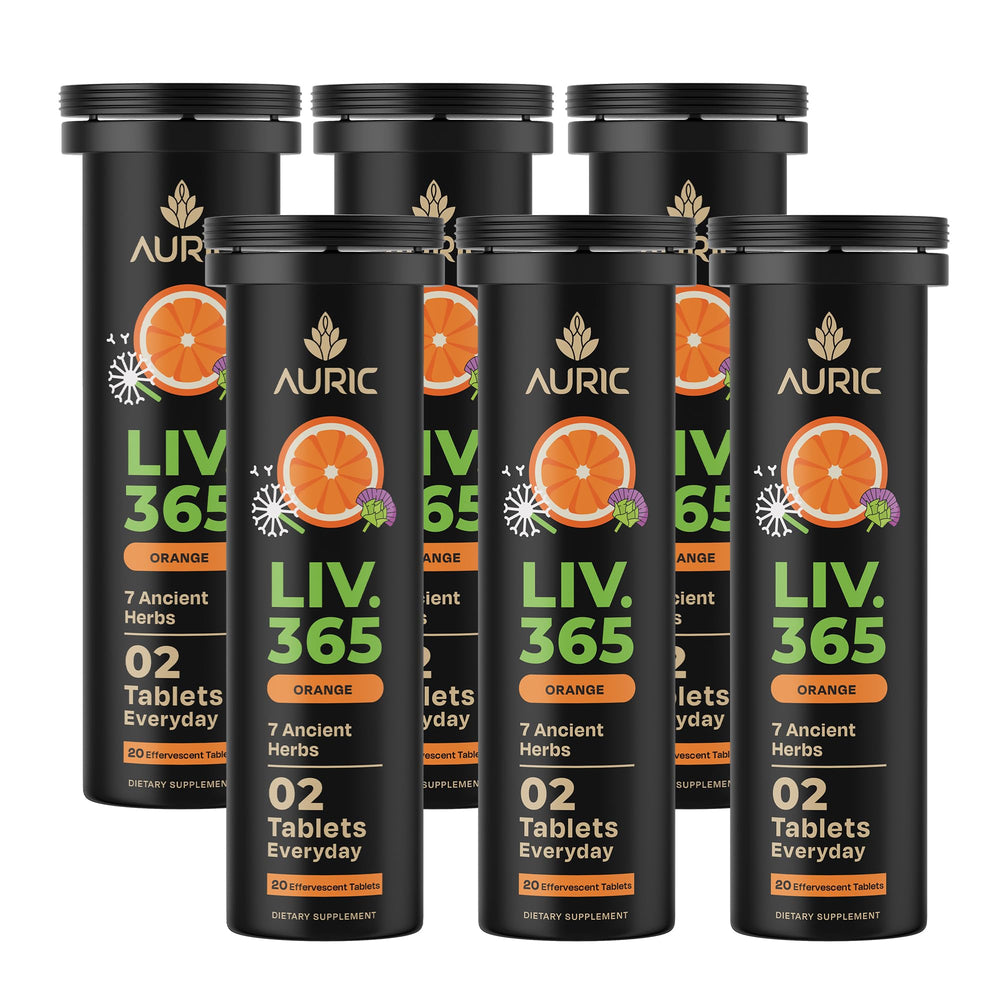 Auric Liver Support bottle front for daily detox and liver maintenance.