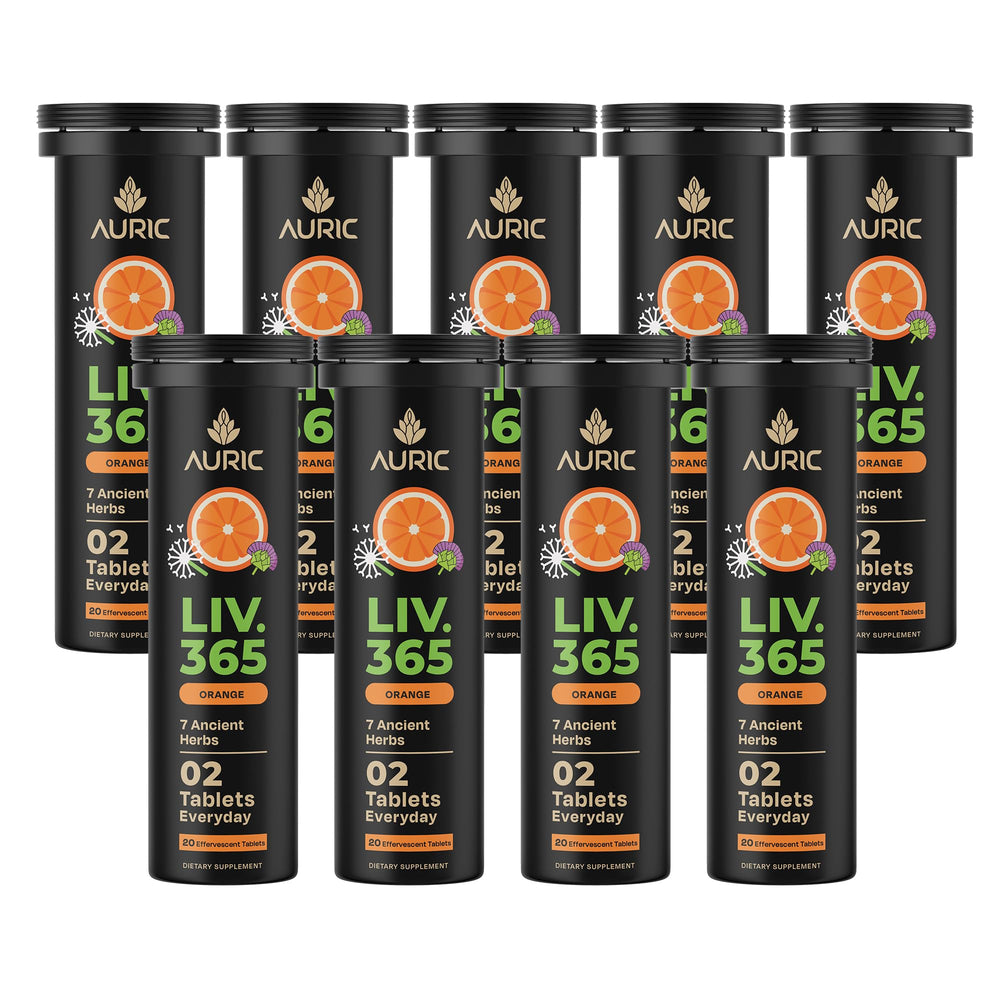 Auric Liver Support tablets in packaging for easy daily detox routines.
