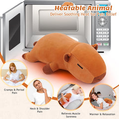 Auspicious Beginning Capybara heating pad in a bedroom creates a cozy ambiance for relaxation.