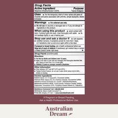 Australian Dream arthritis pain relief cream being applied to the knee for soothing relief.