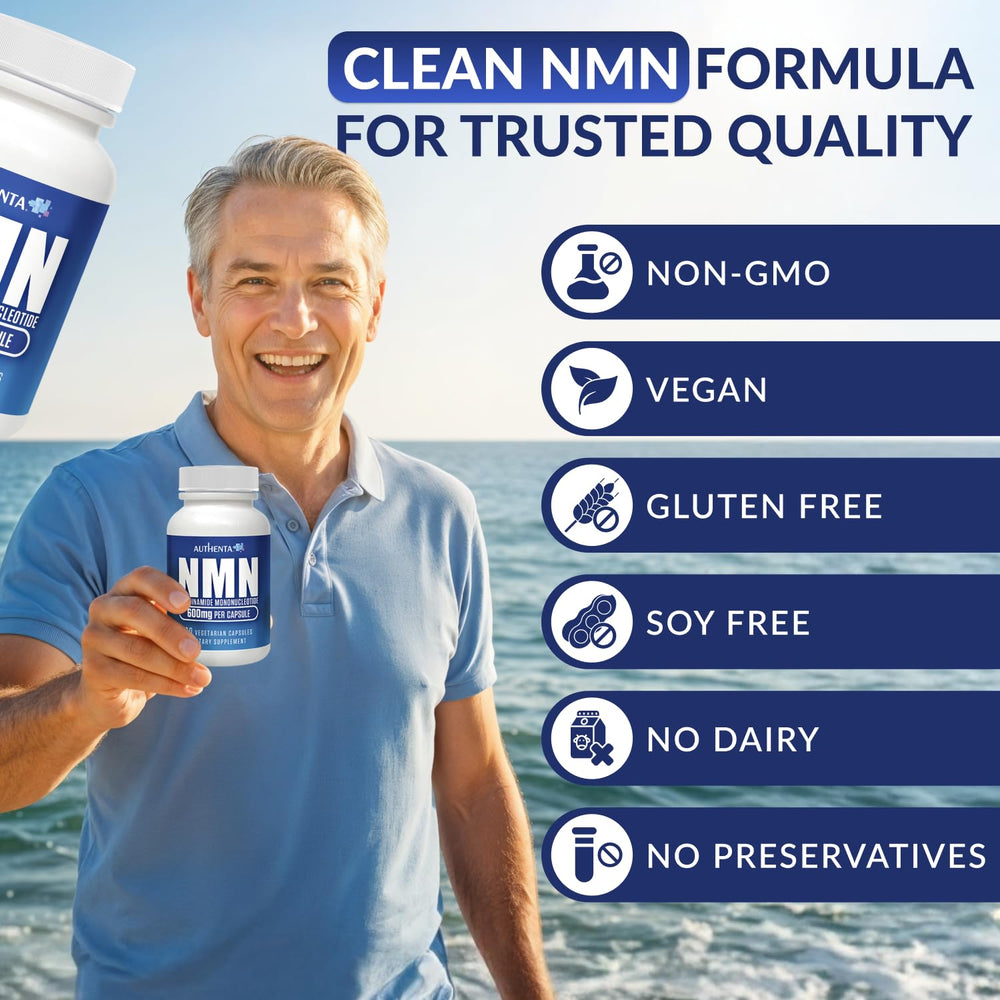 AUTHENTA NMN travel-friendly packaging on a carry-on bag.