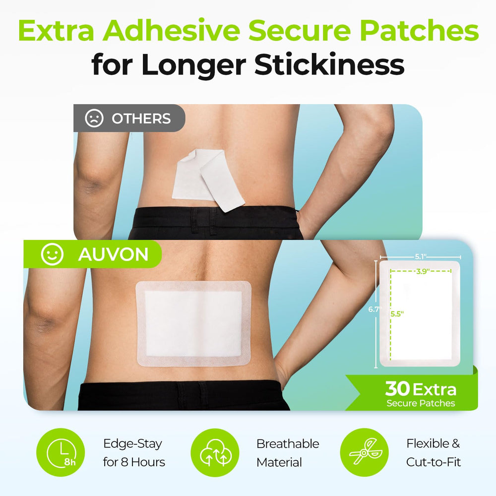AUVON Max Strength Patch surface demonstrates menthol cooling for soothing relief.
