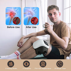 Auxoliev knee massager vibration modes for targeted muscle relief