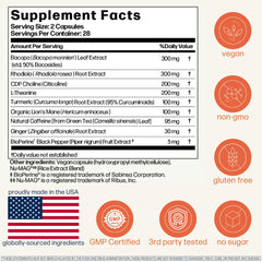 Avantera Elevate supplement facts panel for ingredient overview.