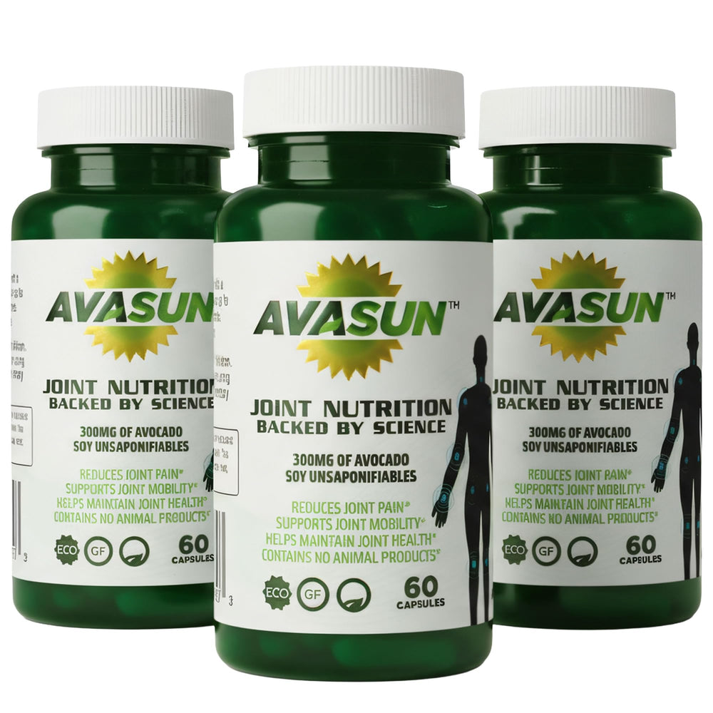 AvaSun ASU joint support bottle with capsules for daily mobility