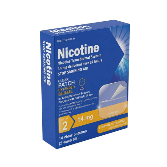 Aveva Nicotine Transdermal Step 2 patch on arm for steady craving relief