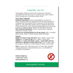 A.Vogel Pollinosan Tb blister pack showing easy-to-swallow tablets