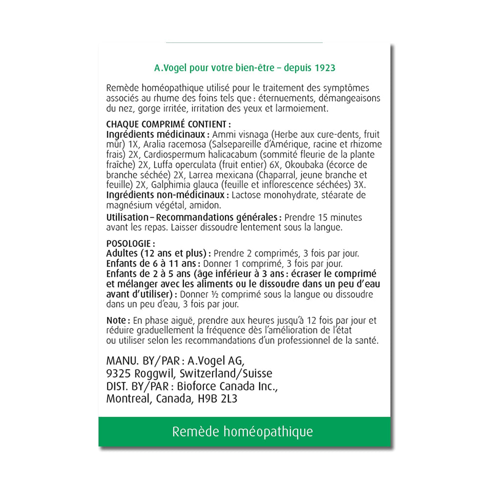 A.Vogel Pollinosan Tb box and label emphasizing gluten-free and sugar-free formula