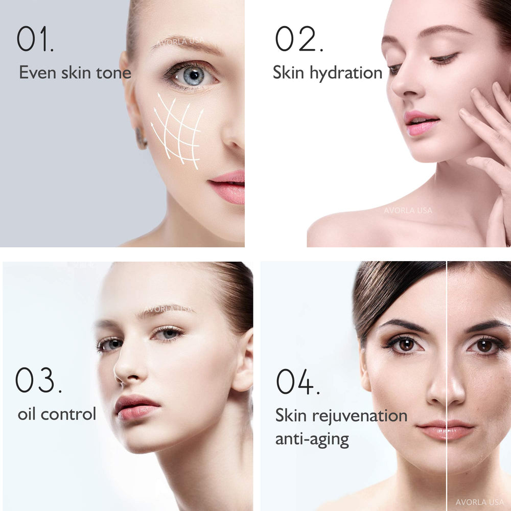 Avorla Red Light Facial Wand shown with skincare setup for glow-focused routine.