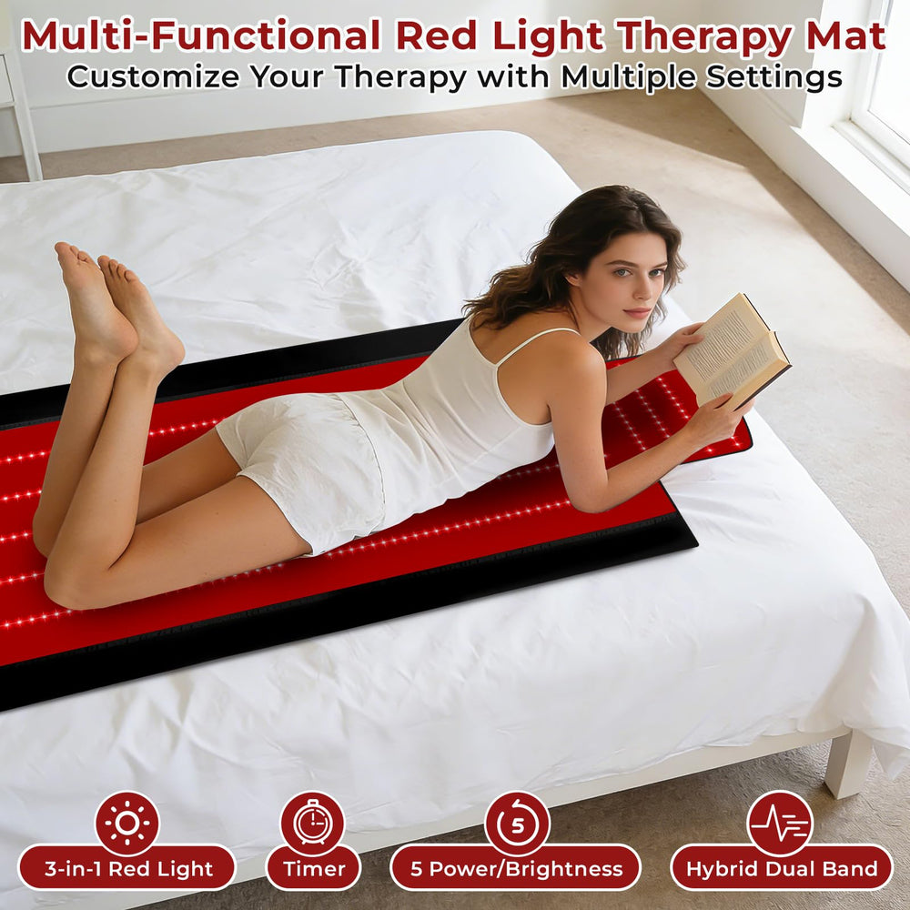 AVZAVZ red light therapy mat remote control for easy scheduling